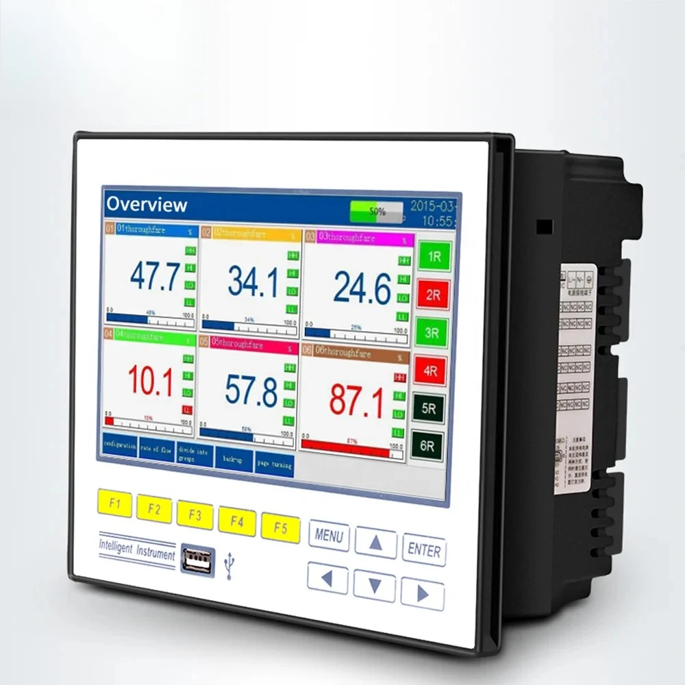 1-16  Data Logger Paperless Recorder for Temperature Humidity Pressure Voltage Current Real Time