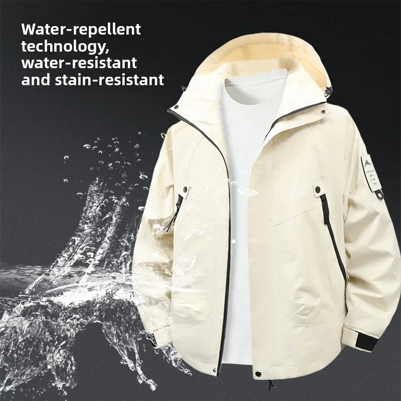 Men's Hiking Camping Jackets Waterproof Women Windproof Windbreaker Hunting Running Trekking Fishing Jackets Collar Hooded Coat