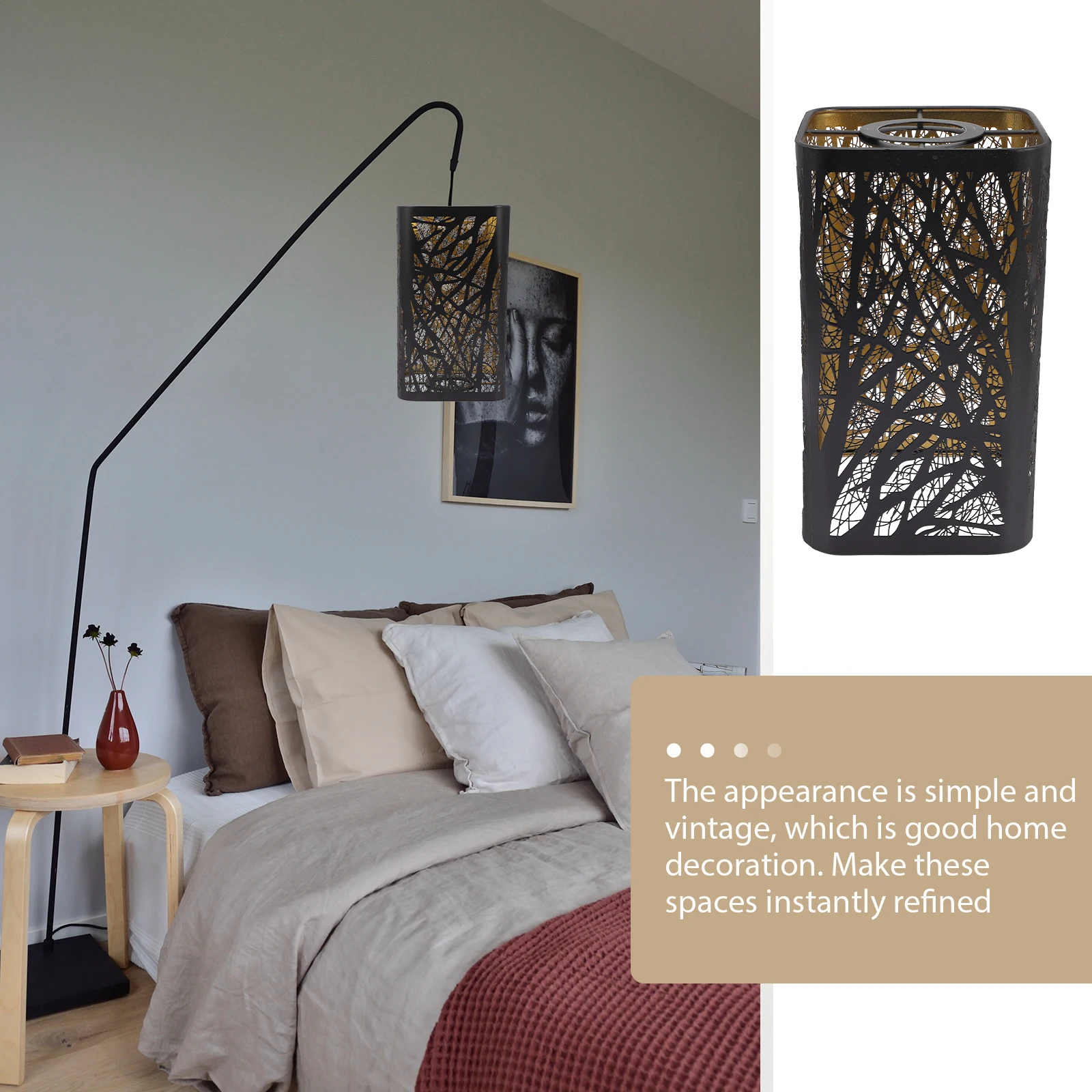 

Metal Lampshade Tree Patterns Pendant Light Wall Decorative Accessory Soften Light Fashionable Style Lamp Shades