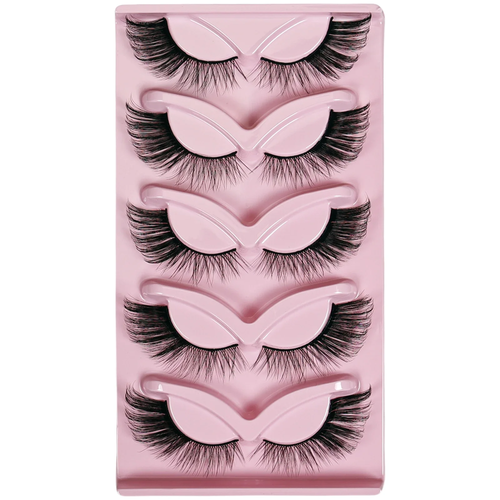 5 คู่ขนตาปลอม 6D Super Fluffy Wispy ขนตาปลอม Cat/Fox Eye Effect Dramatic Lashes ขนตา