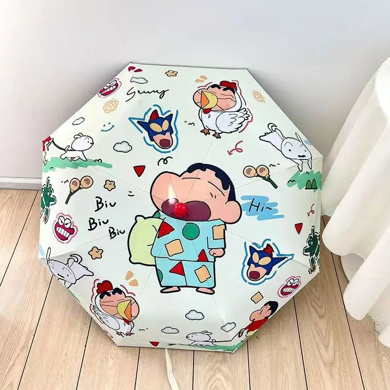 

Crayon Theme Automatic Umbrella - Cute Dual-Use Sun & Rain Umbrella for Boys & Girls, UV Protection Anti-Ultraviolet Sunshade