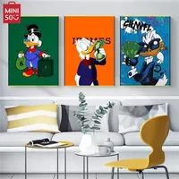 Disney Poster Donald Duck Canvas Poster Modern Pop Luxury  Wall Art Donald Duck Pop Art Prints For Living Room Home D