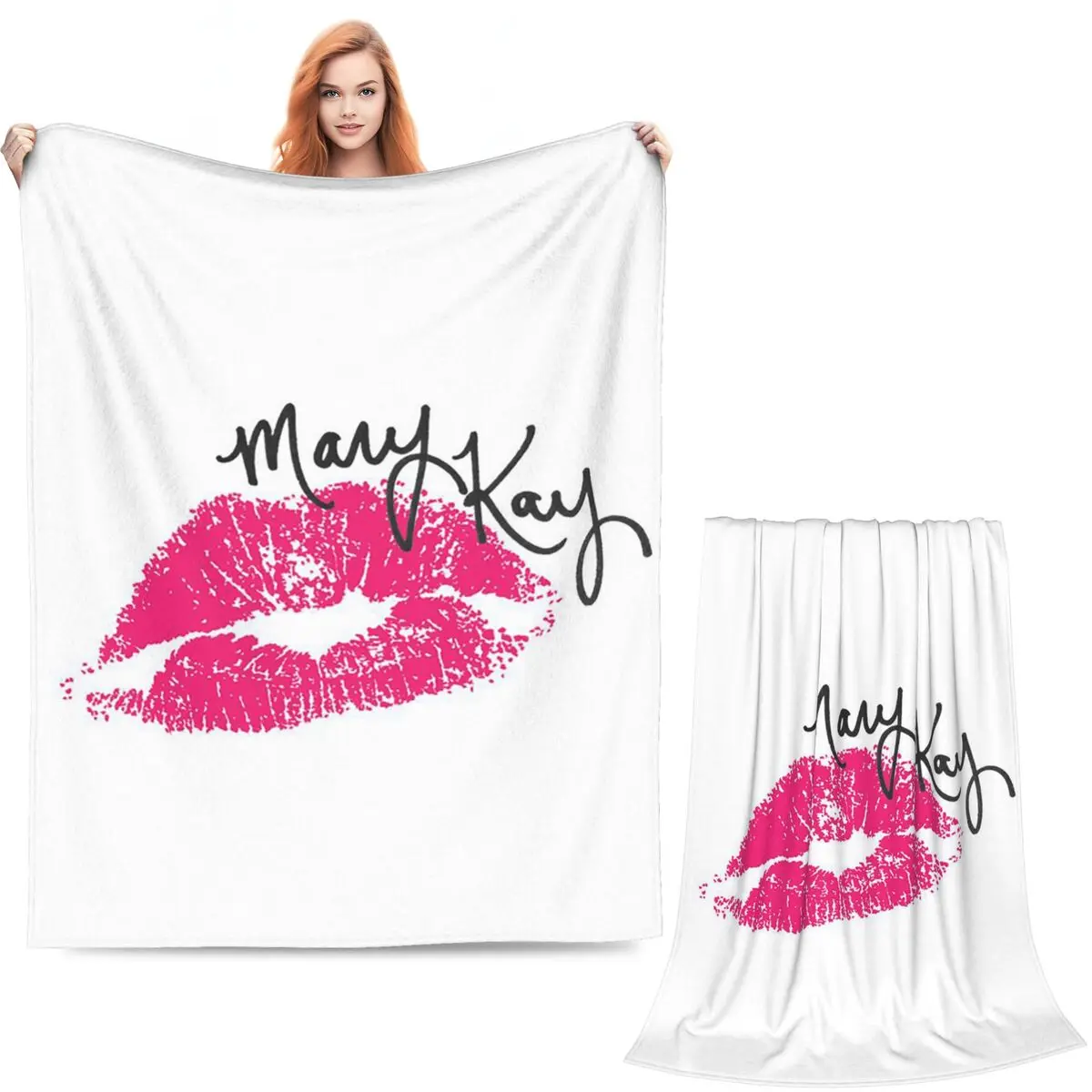 Mary Kay Cosmetics Blanket Soft Warm Flannel Throw Blanket Bedding for Bed Living room Picnic Travel Home Sofa