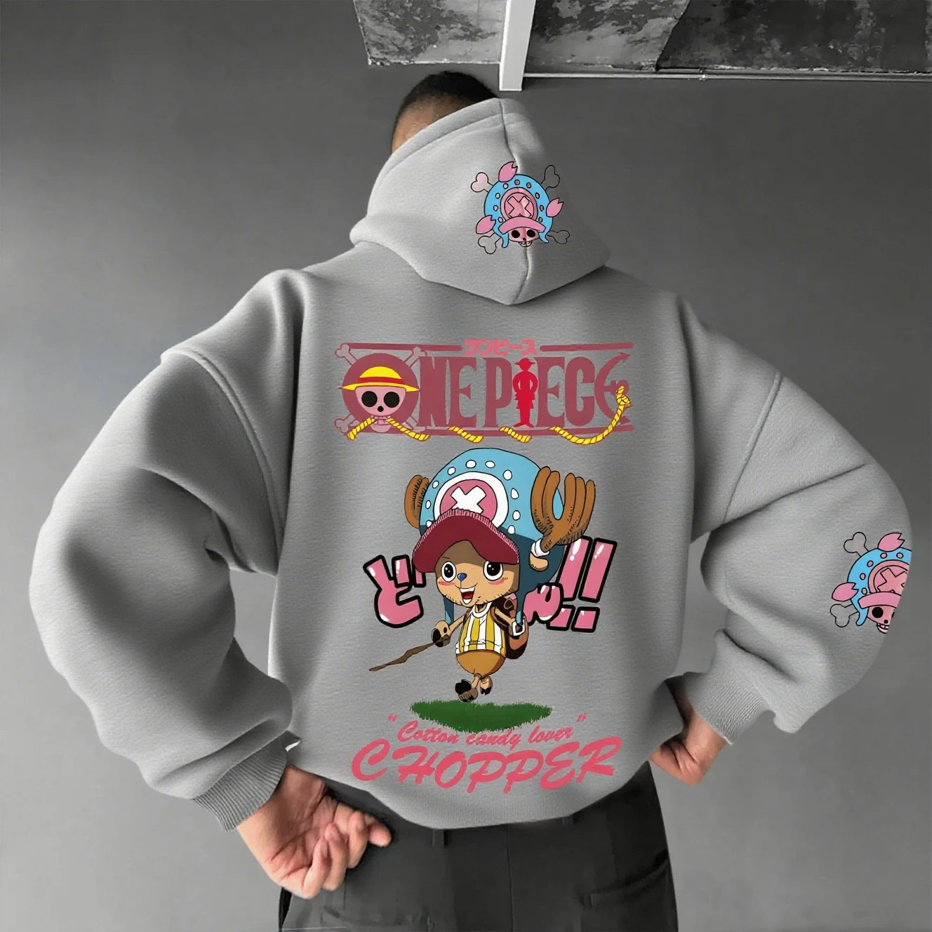 Unisex Oversized One Piece Chopper Anime Hoodie Men Women Sweatshirt Casual Streetwear Spring Autumn Pullover Hooded Jacket​​