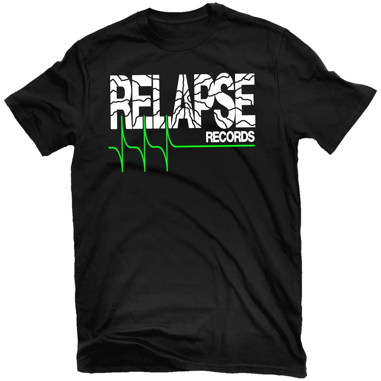 RELAPSE RECORDS Cracked Logo T-Shirt NEW! Relapse Records TS4607