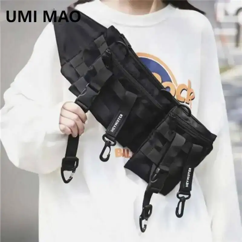 UMI MAO Multi poche fonction tactique sac de taille hommes Techwear sac de téléphone décontracté en plein air course Hip Hop poitrine ceinture sac Femme