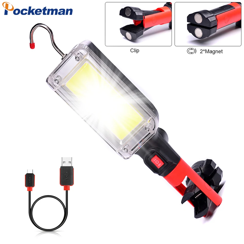 Poderosa Luz De Trabalho LED Auto Repair Light Luz De Emergência Ao Ar Livre 5 Modos Lanterna Camping Light Tocha Impermeável