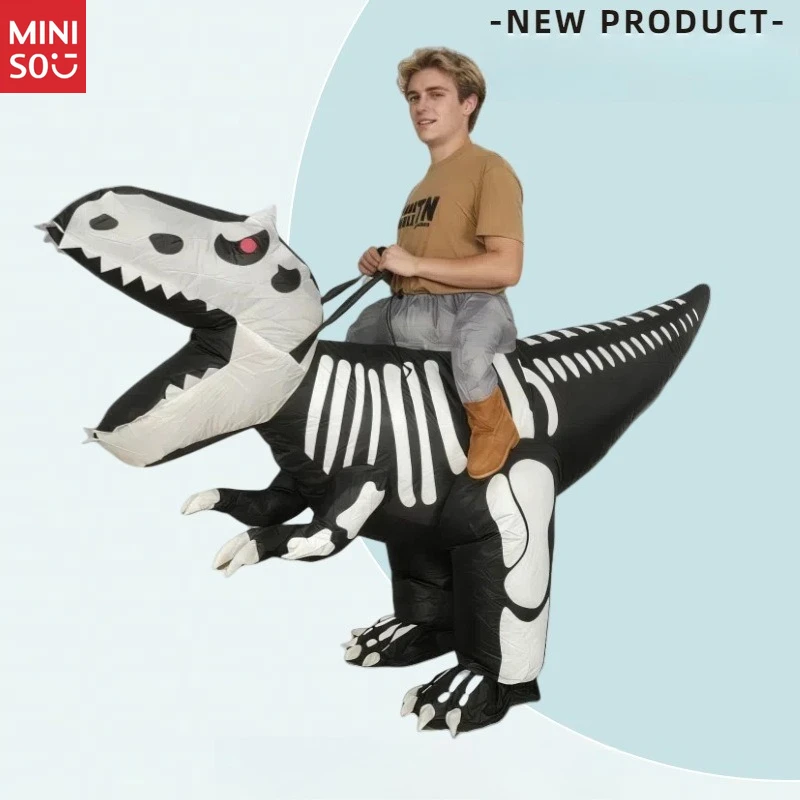

Halloween Zombie Tyrannosaurus Rex Dress Up Costume Funny Atmosphere Dress Up Stage Performance Skeleton Rex Inflatable Suit