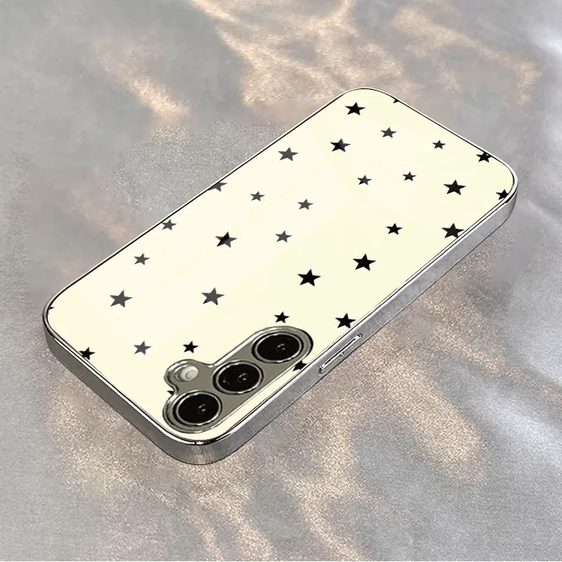 Light Luxury Pattern Electroplated Glass Design Suitable for Samsung Galaxy S26 FE /S25/S24/S23/S22/S21 and other models