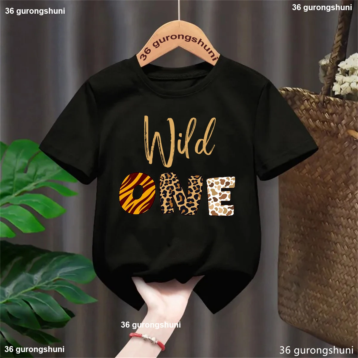 

Wild One 1st Birthday Gift T-Shirt Girls/Boys Funny Kids Clothes White/Black/Pink/Yellow/Blue/Grey T Shirt Summer Tshirt