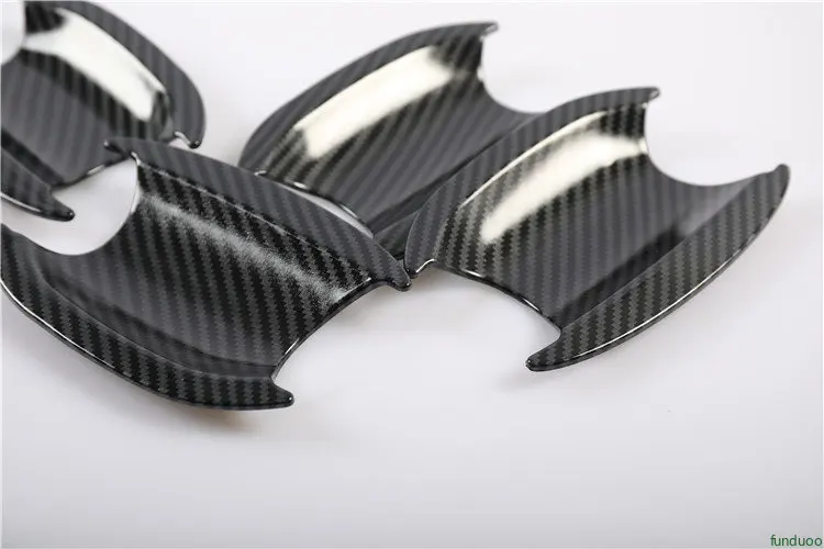 New Carbon Fiber Chrome Car Side Door Handle Cover Trim Sticker For Skoda Octavia A7 VW Golf 7 2014-2019 Styling Accessories