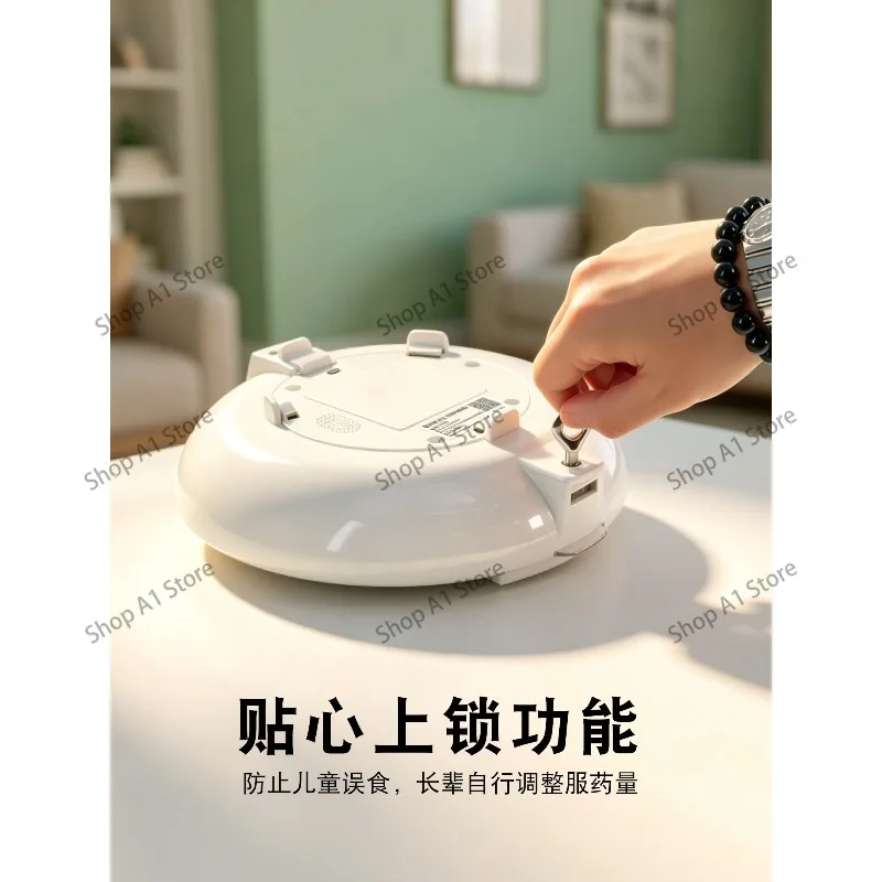 Intelligent medicine box 28 grid timed voice reminder for the elderly portable packing large capacity food grade
