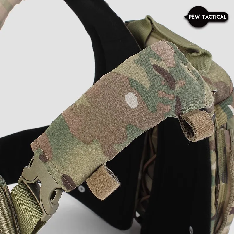 PEWTAC 1 Pair AVS Tactical Vest Plate Carrier Shoulder Pads Set Original Elastic Shoulder Straps Cover UA37