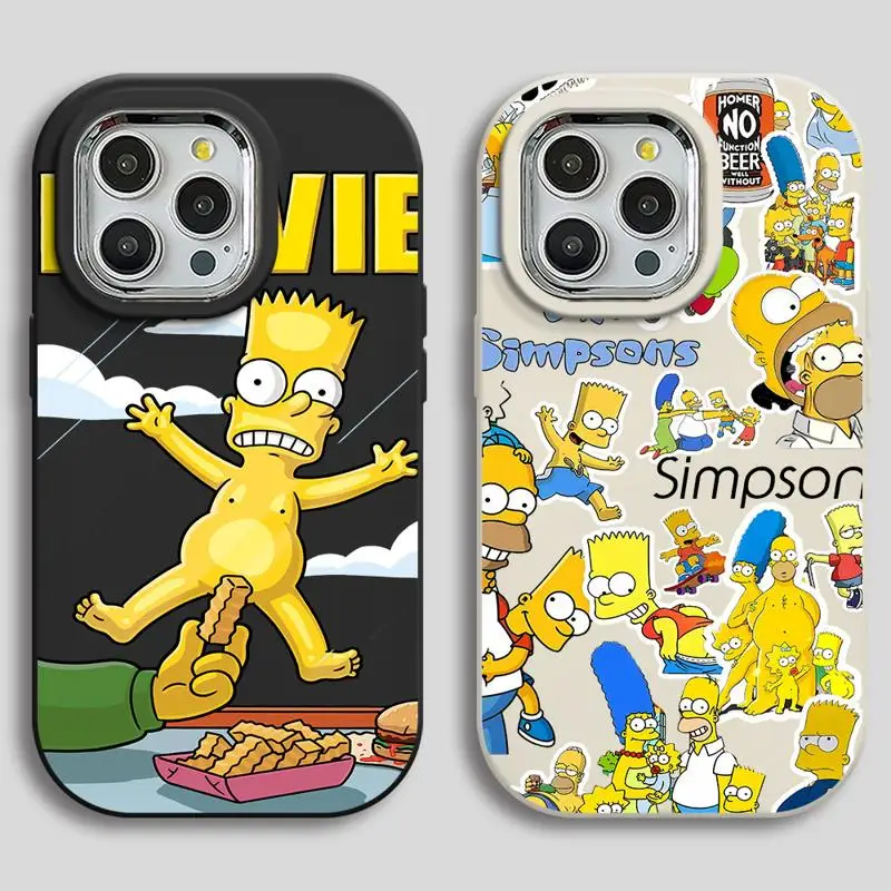 Homer The Simpsons Disney Soft Case for Apple iPhone 15 14 Plus 13 Pro Max 11 12 15+ 14+ 13Pro Silicone Luxury Back Phone Cover