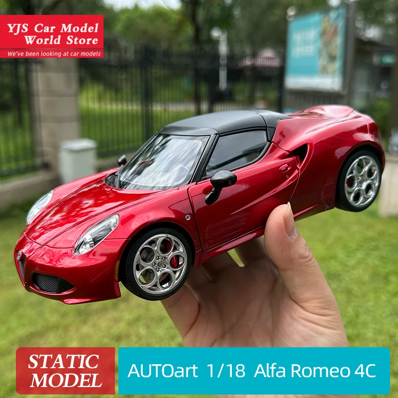 Autart-alfa romeo 4c-合金スポーツカーモデル,コレクションギフト,友人と家族のためのディスプレイ,aa 1:18