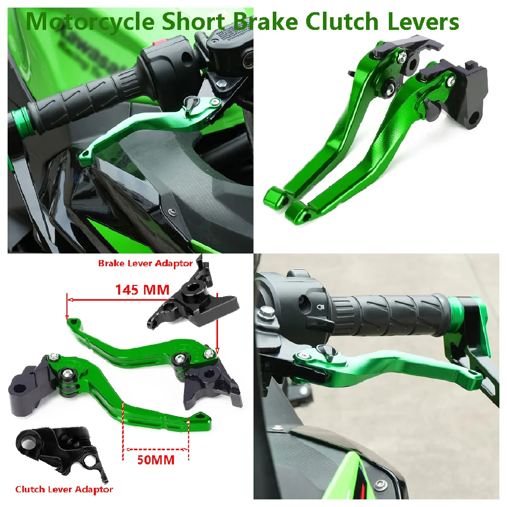 

Fits for Kawasaki NINJA 650 KRT EX650 ABS Z650 Z650RS 2018-2025 Motorcycle Brake & Clutch Levers Set Adjustable Refit Short Bar