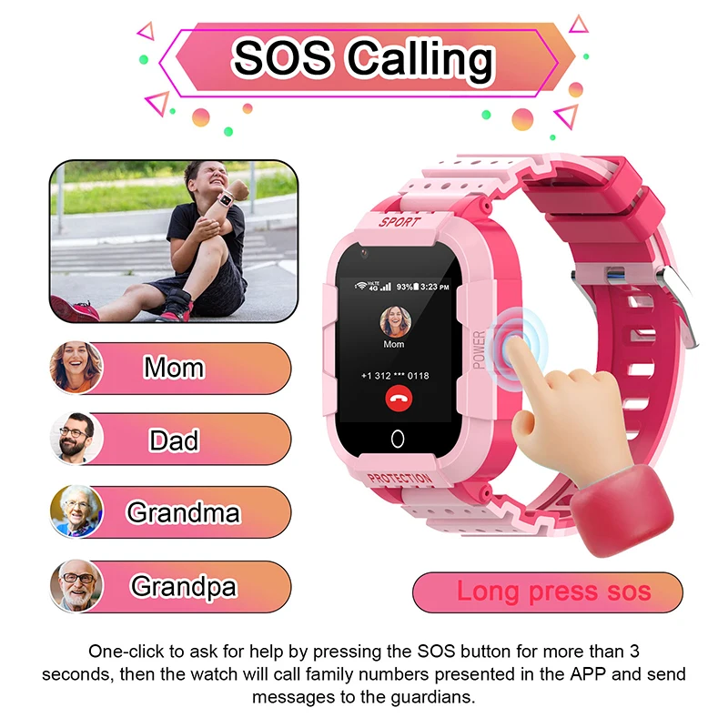 Wonlex 4G Children's Smart Watch GPS WiFi Anti-Lost Tracker Kids Smart Watch KT12s Video Call SOS GEO Fence Locator Kids Watch