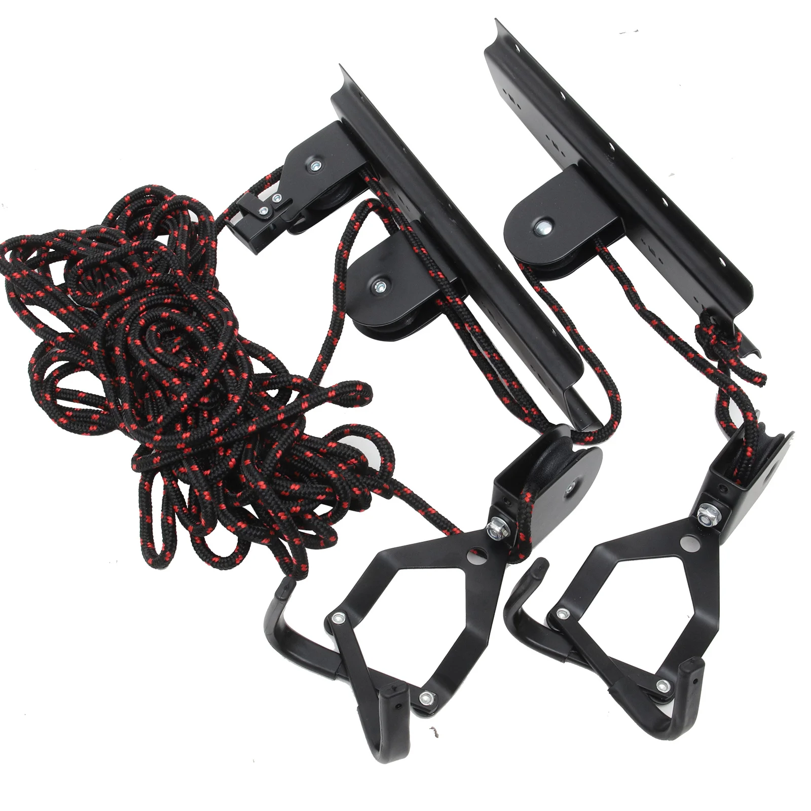 1Set Bike Hoist Ceiling Mount Rack Sturdy Cycling Bicycle Hanger Wall Mount Indoor Garage Bike Storage Pulley System