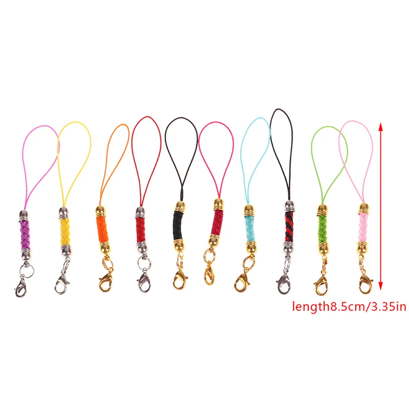 10pcs Phone Lanyard Lariat Strap Cords Lobster Clasp Rope Keychains Hooks Mobile Set Charms Keyring Bag Accessories Key Ring