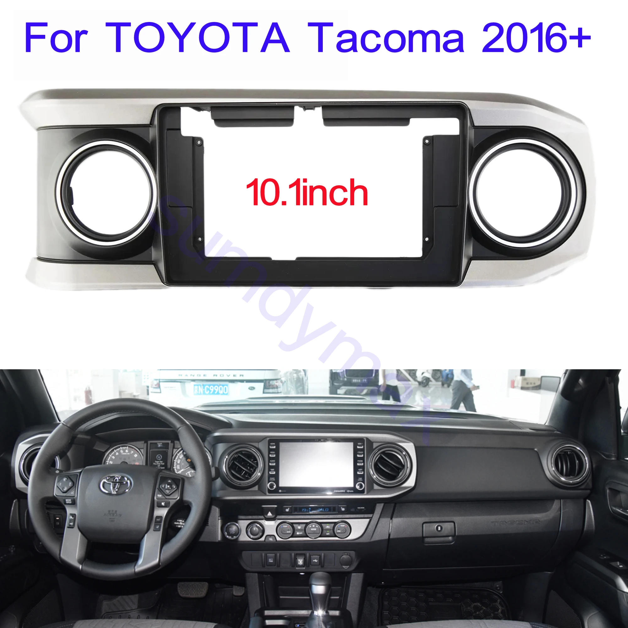 

10,1-дюймовый автомобильный радиоприемник, кабель Fascias, провод для TOYOTA Tacoma 2016+, панель приборной панели, рамка, 2 Din, DVD, GPS, Mp5, Android-плеер, комплект отделки