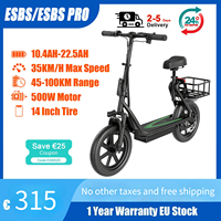 JUICEASE 10.4AH Electric Scooter ESBS 500W Adults Electric Scooter 35KM/H 14 Inch Tire Free Seat Folding Scooter
