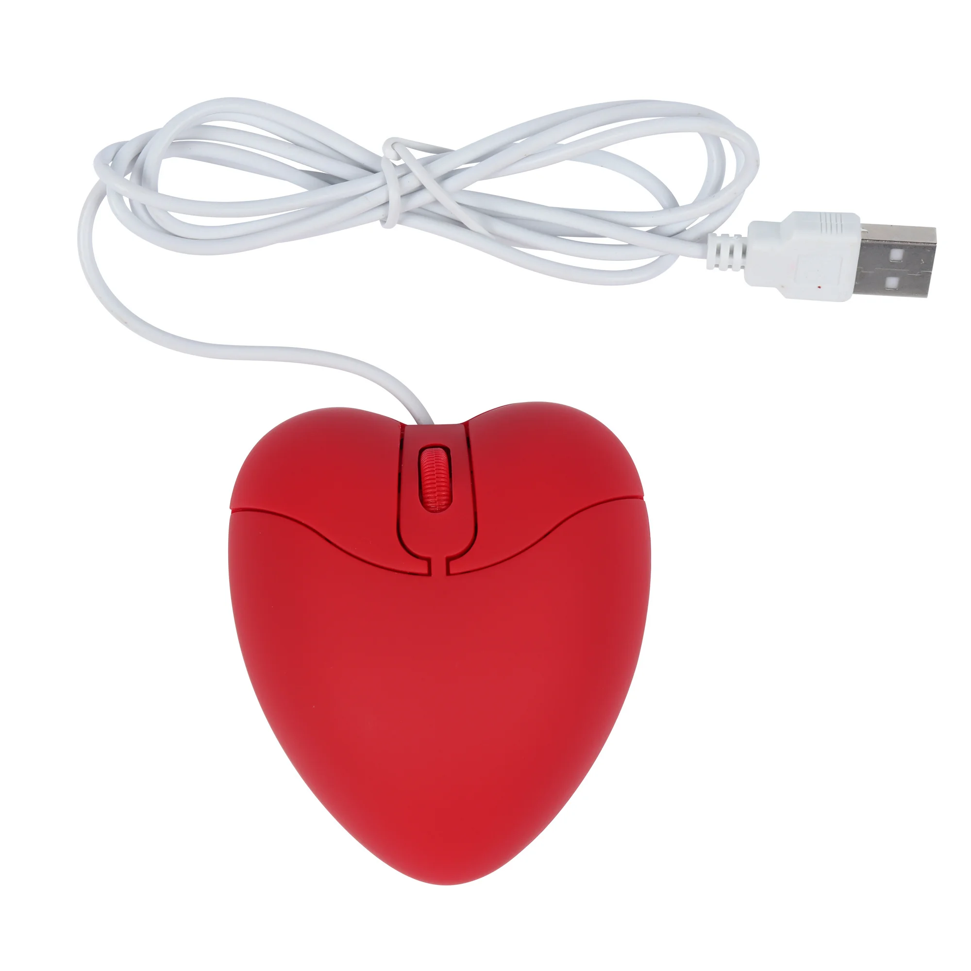 

Heart-shaped Wired Mouse USB Optical Creative Gaming Cute Mause Ergonomic Love Heart 3D Mice For Laptop PC Tablet Girls Gift