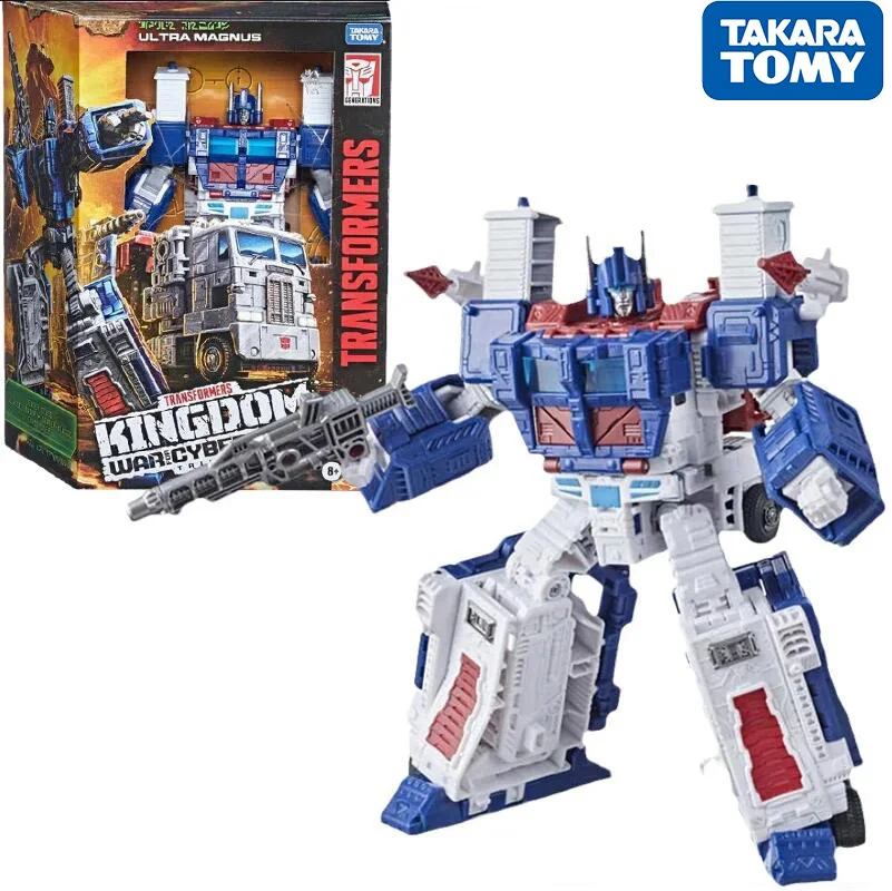 

Hasbro Transformers Generation War for Cybertron Ultra Magnus Kingdom Leader Anime Figure Robot Anime Model Collectible Toys Gif