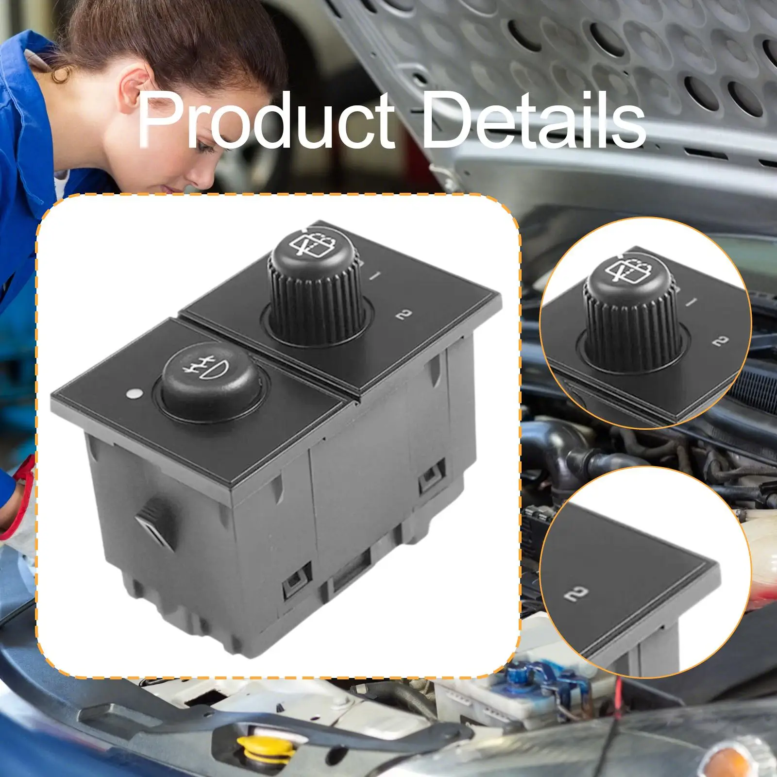 

ABS Plastic Wiper Switch Control Repair Parts for Chevrolet 15061682 Easy Installation Windshield Accessory