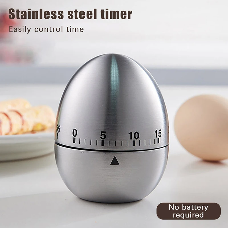 1Pcs Egg Timer Egg Shaped Kitchen Timer Pure Mechanical Structure For Safe And Accurate Timing Of Your Cooking Outdoor Tableware