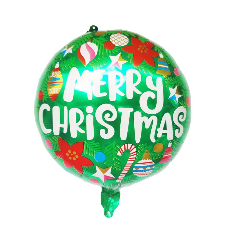 50Pcs 18Inch Merry Christmas Foil Helium Balloons Feliz Navidad Xmas Tree Ornament Snowman Santa Claus Party Decorations Supplie