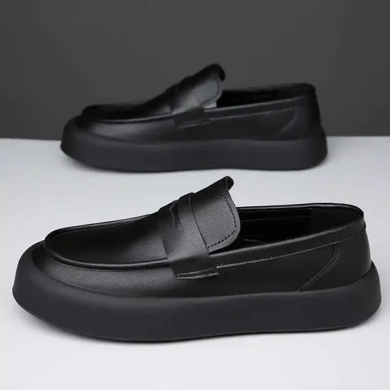 

Round Nose Key Height Men's Sneakers Boot Flats Spring Man Black Shoes Mens Sneakers Sports Welcome Deal Designer