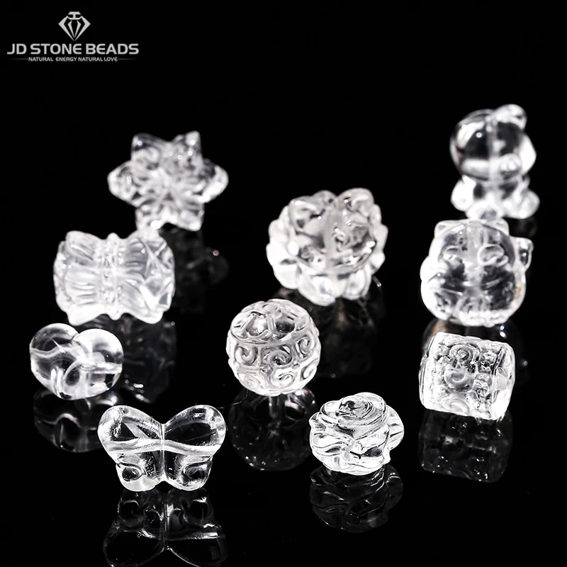 

1 Pc Natural Stone Rock Quartz Carved Beads Cute Animals Shape Bead for Jewelry Making DIY Necklace Bracelet Pendant Accessory