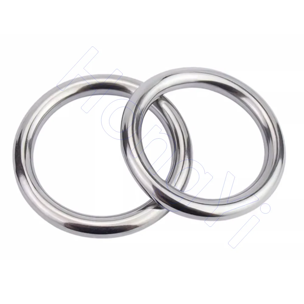 304 Stainless Steel Rings Solid Metal O-ring Seamless O Ring Rust-proof Circle Ring for Macrame Boat Hammock Yoga Ringss Hanger