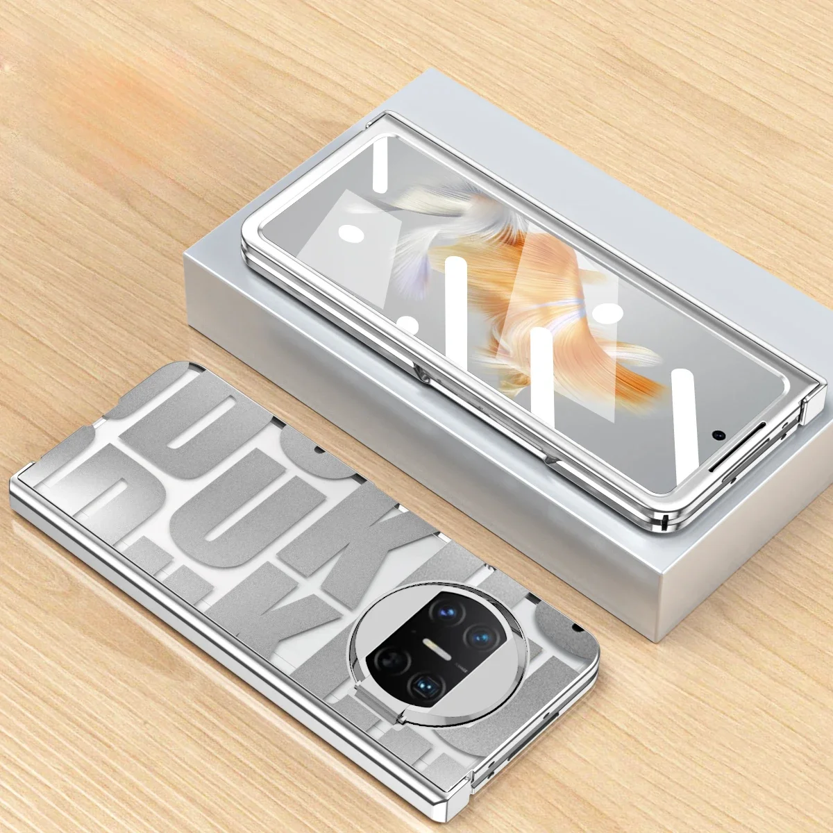 For Huawei Mate X5 Case Letter Luxury Plating Transparent Shockproof and Anti-fall Equipped for Huawei Mate X5 Shell