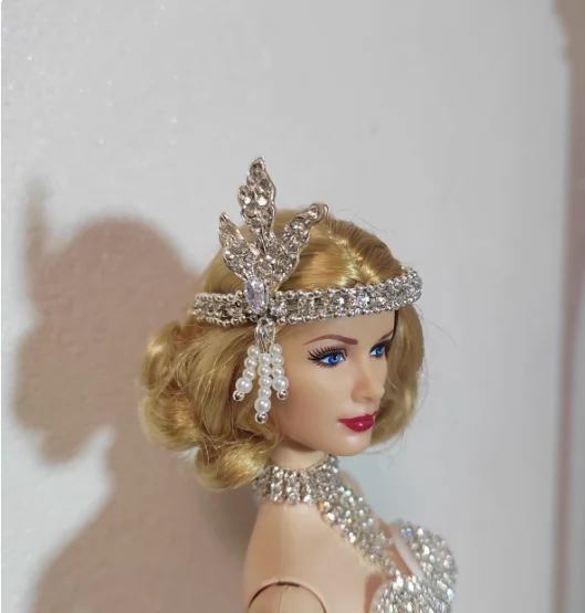 Need 15days process time New Handmade Toy necklace Earrings Crystal diamond accessories for your 1/6 scale BB FR dolls BBMOD32