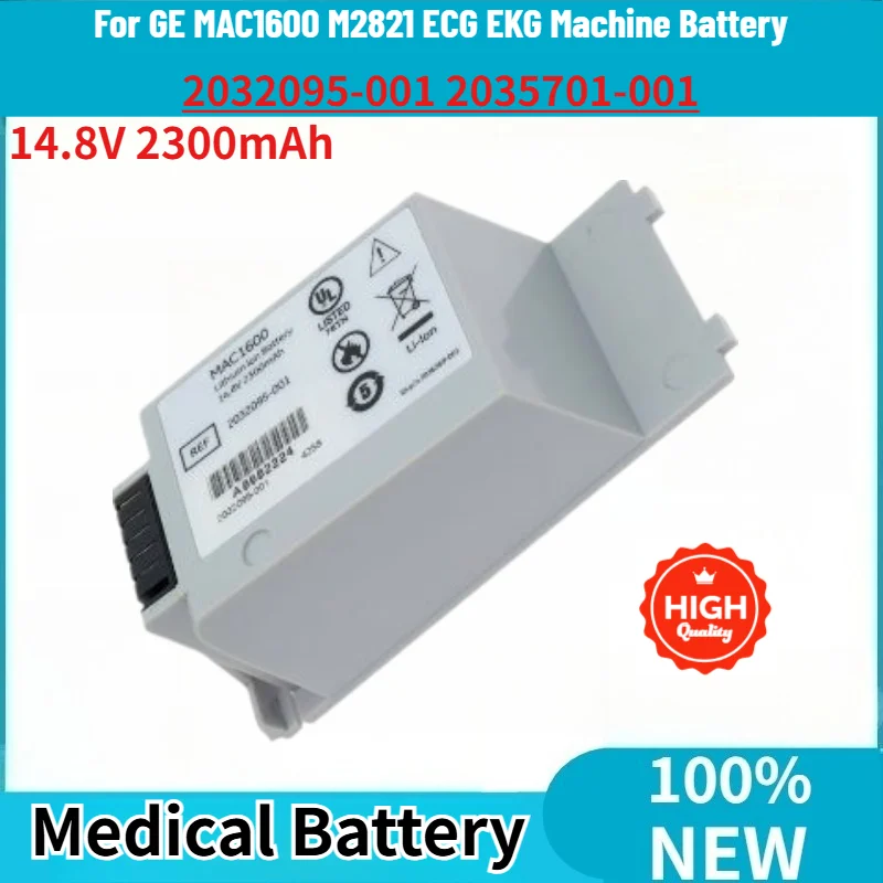 

14.8V 2300mAh Battery for GE MAC1600 M2821 ECG EKG Machine High Quality 2032095-001 2035701-001 Replacement Battery