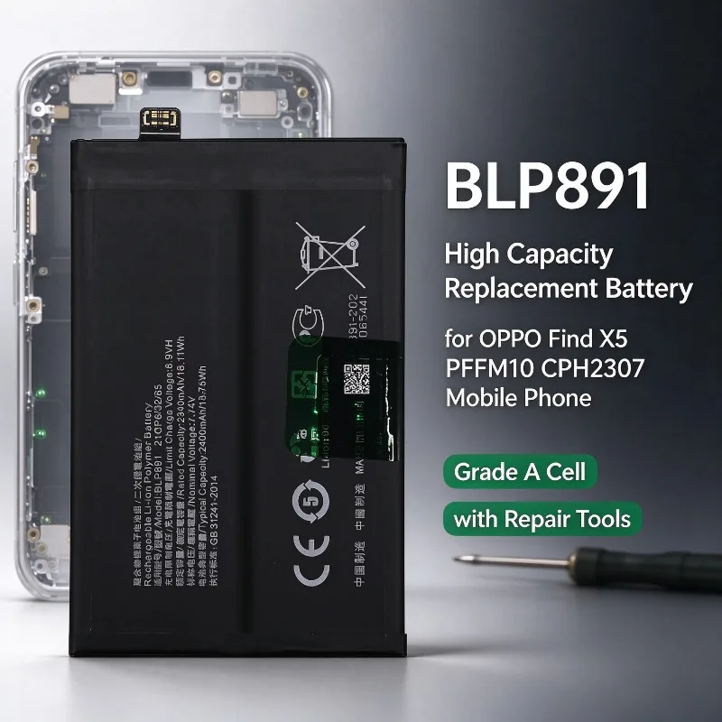 BN5E Replacement Battery High Capacity for Xiaomi Redmi Note 11 Pro 5G POCO X4 PRO 5G, Grade A Cell with Repair Tools