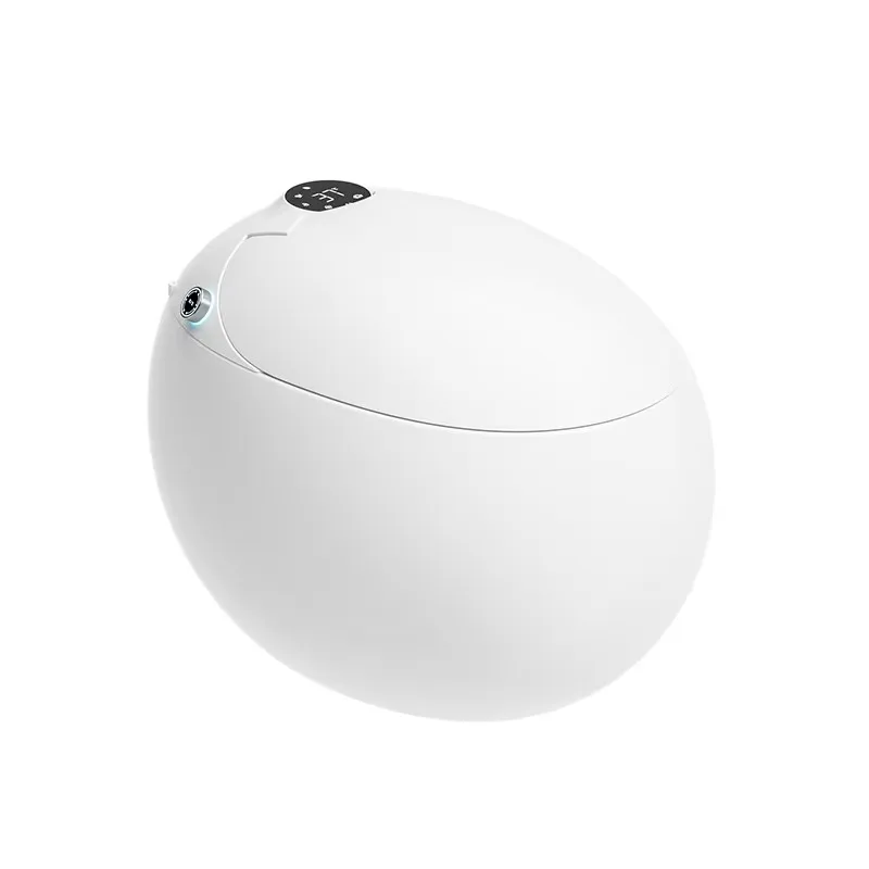 مرحاض ذكي مع وعاء إينودورو بمستشعر تلقائي مرحاض مرحاض مع تصريف P-فخ مرحاض ذكي للتحكم عن بعد على شكل بيضة ذكية