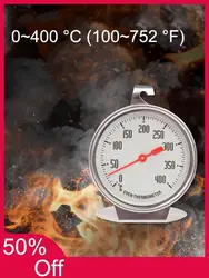 Hang Or Stand Large Dial Baking Stainless Steel 0-400 Celsius Oven Thermometer New BBQ Cooking Meat Food Temperature Measurement
