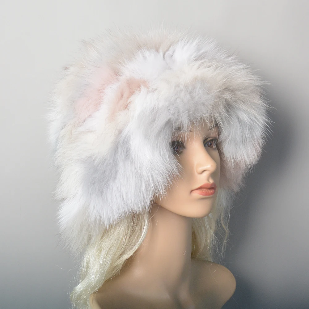 Real Fur Bucket Hat Winter Warm Furry Hats for Women Lady Thicken Bob Panama Outdoor Fisherman Hats Caps Girls