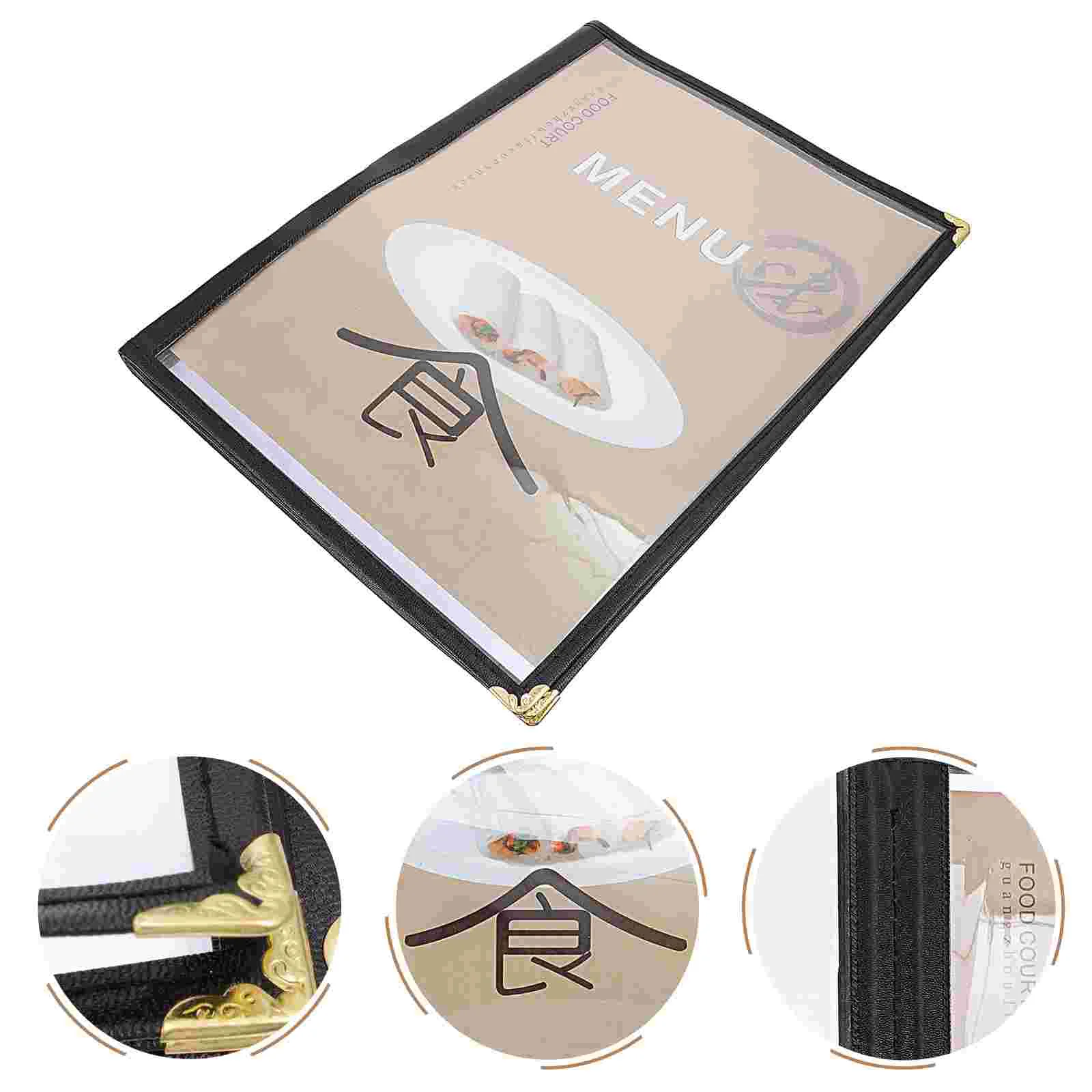 Rezept Ordner Essig PVC Menü Cover Bücher exquisite Restaurant Loose leaf Planer Binder tragbare Halter Kind