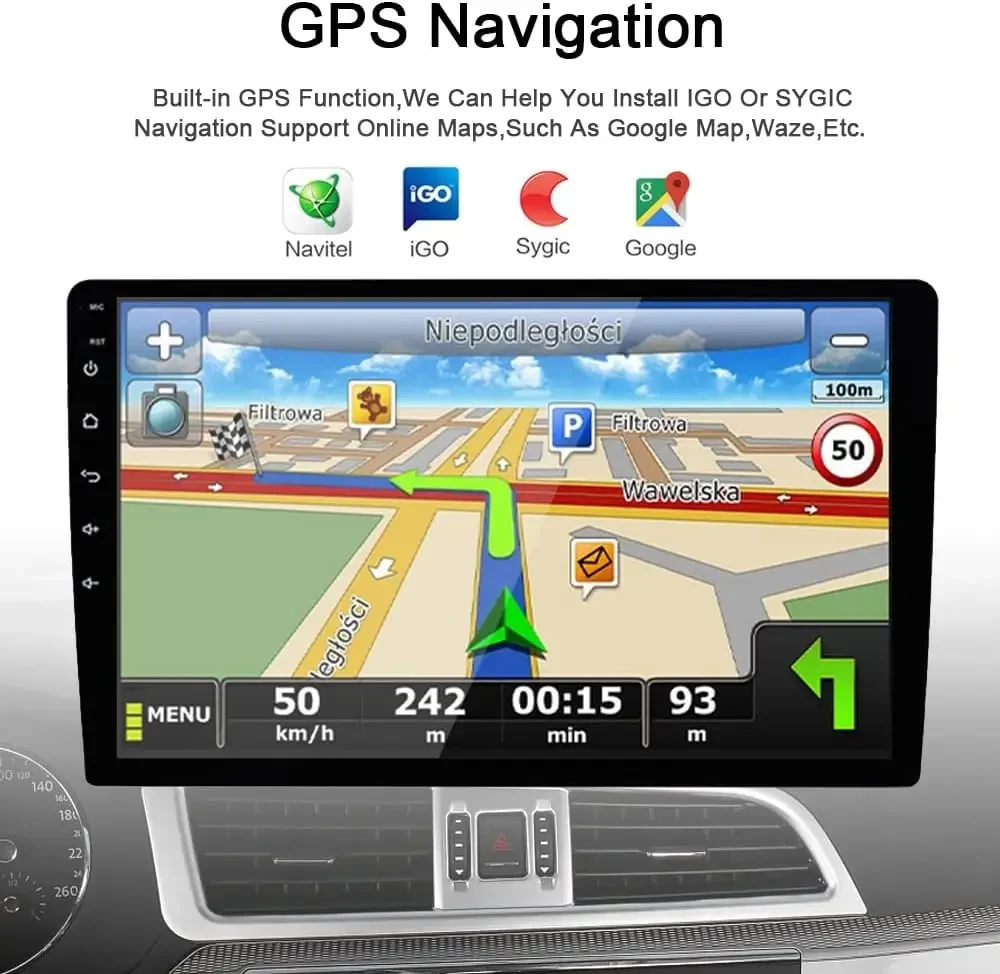 10''Car Stereo Multimedia Video Player GPS Navigation with Android13 Carplay Android Auto for Vauxhall Movano B Renault Master 3