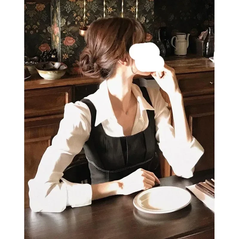 

2025 Tweed Style Early Spring Black Denim Strapless Cute Women's Suit Dress Set Top And Matching Skirt Age-Reducing dsffdw2