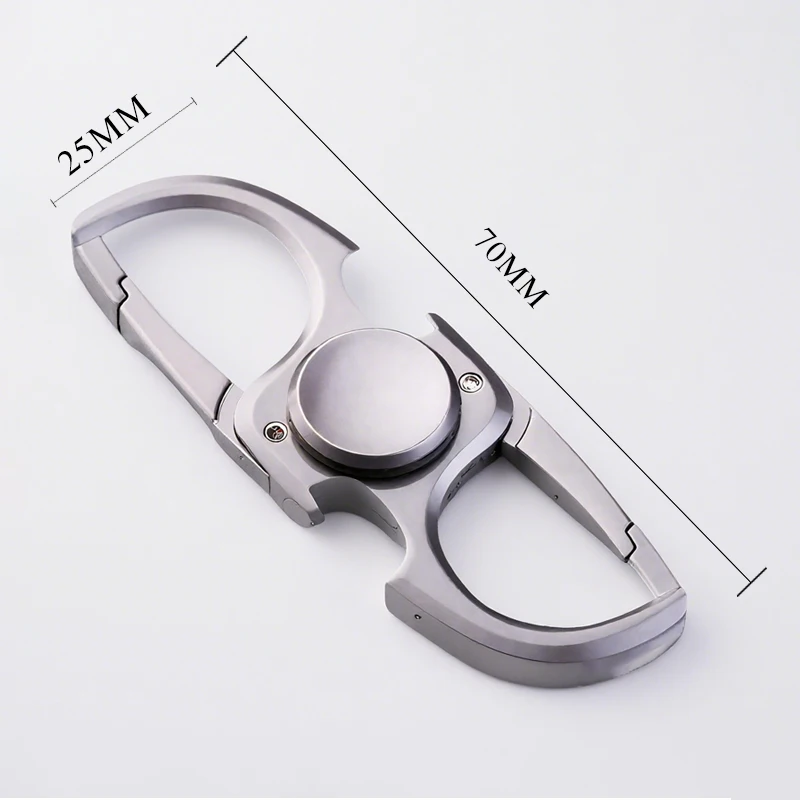 耐久性のあるメタル製フィジェットスピナー 3-in-1: 不安軽減ハンドトイ + キーホルダー + 栓抜き、楽しくて機能的なEDCギア フィジェットトイ