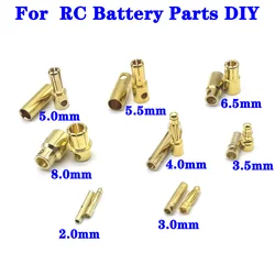 RC Battery Gold-plated Bullet Banana Plug 2mm 3mm 3.5mm 4mm 5mm 5.5mm 6mm 8mm High Quality Male Female Bullet Banana Connector