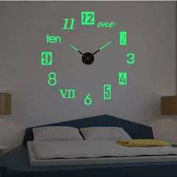 Creative Luminous Silent Wall Clock DIY Living Room Bedroom Three-dimensional Decorative Digital Clock Acrylic Wall Home Decor
