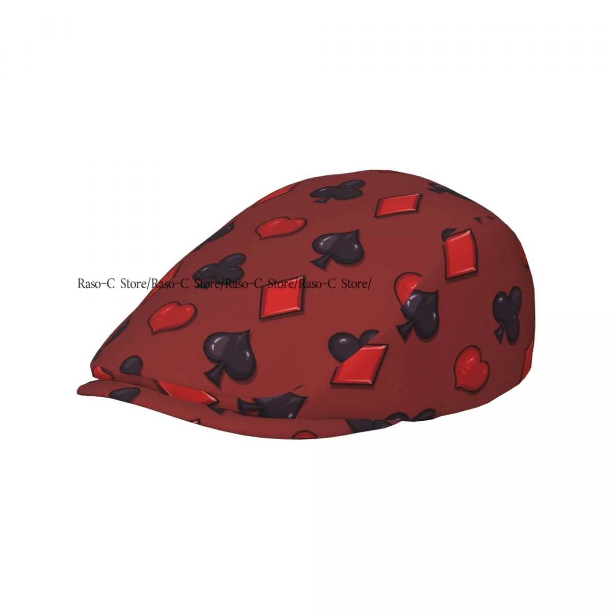 Playing Card Suits Geometric Men Women Newsboy Cap Classic Forward Hat Ivy Flat Cap Daily Hat