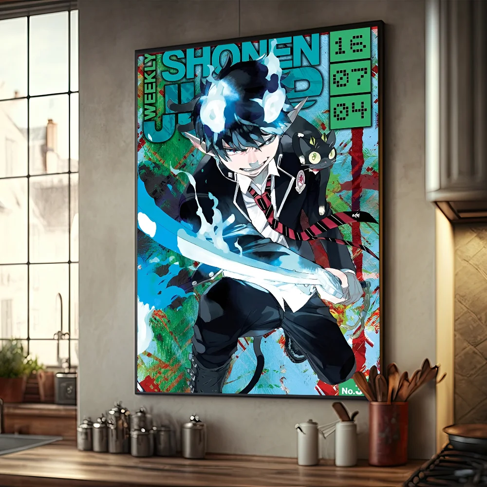 Blue Exorcist  Classic Vintage Posters Waterproof Paper Sticker Coffee House Bar Home Decor