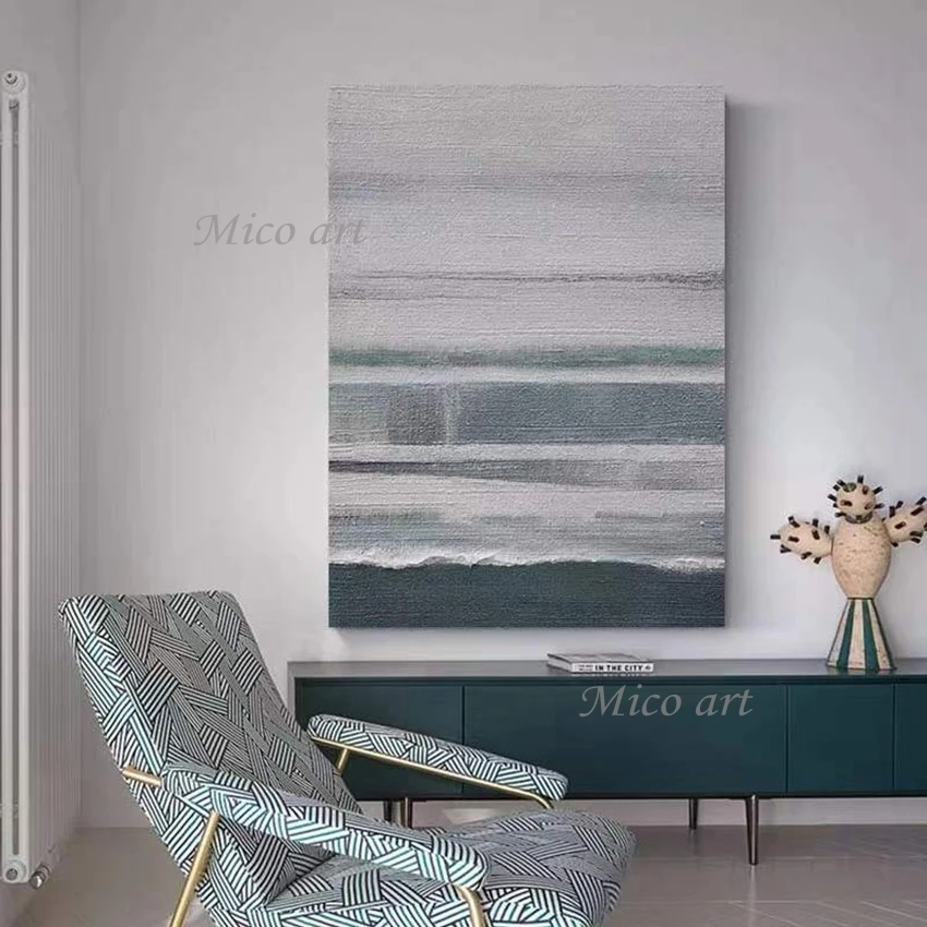 

Thick Acrylic Style Hand-painted Simple Artwork, Sleeping Room Decor, Modern Canvas Art, Abstract Oil Painting Picture, Unframed