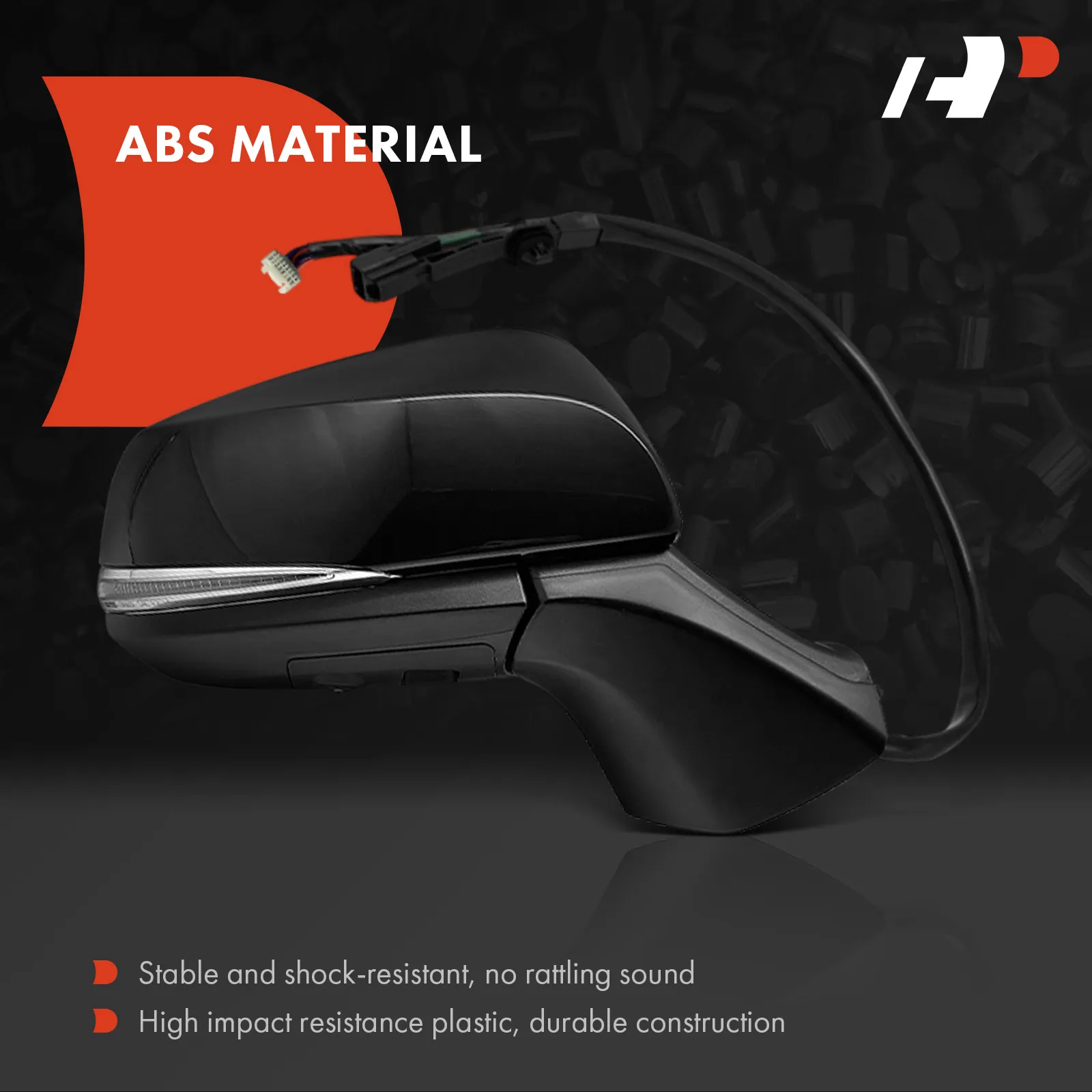 A-Premium Pair Power Door Mirror for Toyota Highlander 2020-2021 Manual Folding Blind Spot Detection Turn Signal Light Heated